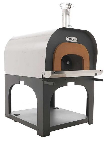 AgriEuro Cibus Inox 1000 – Edelstahl Holzbackofen für draußen – mit Backraum Ø 100 – Backfähigkeit: 6 Pizzen – image 2
