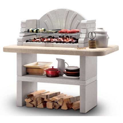 Palazzetti St. Tropez – Grillkamin aus Beton – Grillfläche 76x40 cm