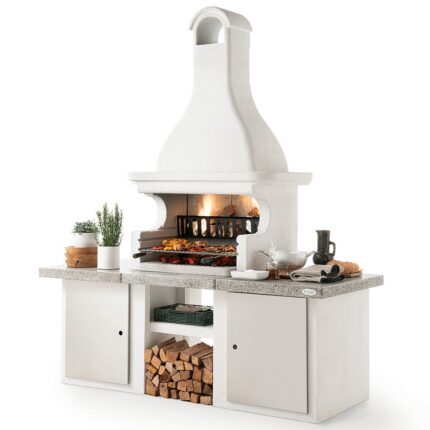 Palazzetti Glasgow 3 – Grillkamin – für Brennholz und Holzkohle