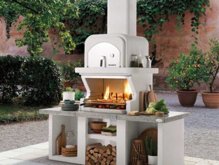 Palazzetti Pamplona – Kombi-Grillkamin-Holzbackofen aus Beton – image 2