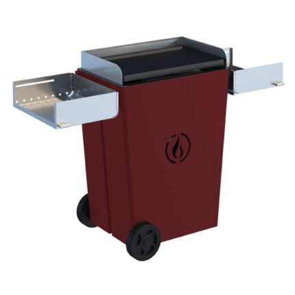 Linea VZ Party rot – Pelletgrill mit Pyrolyse-Technologie auf Rädern