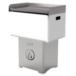Linea VZ QBY weiß – Tragbarer Pelletgrill mit Pyrolyse-Technologie