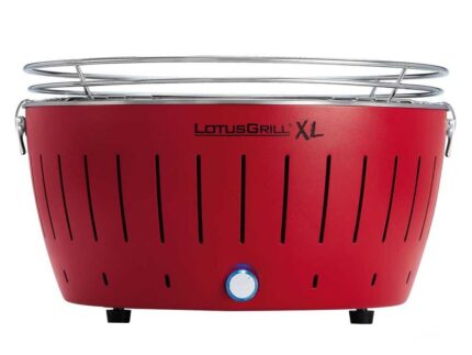 LotusGrill LG G435 U RD – Tragbarer XL-Holzkohlegrill für den Außenbereich – Rotes Außengehäuse – image 2
