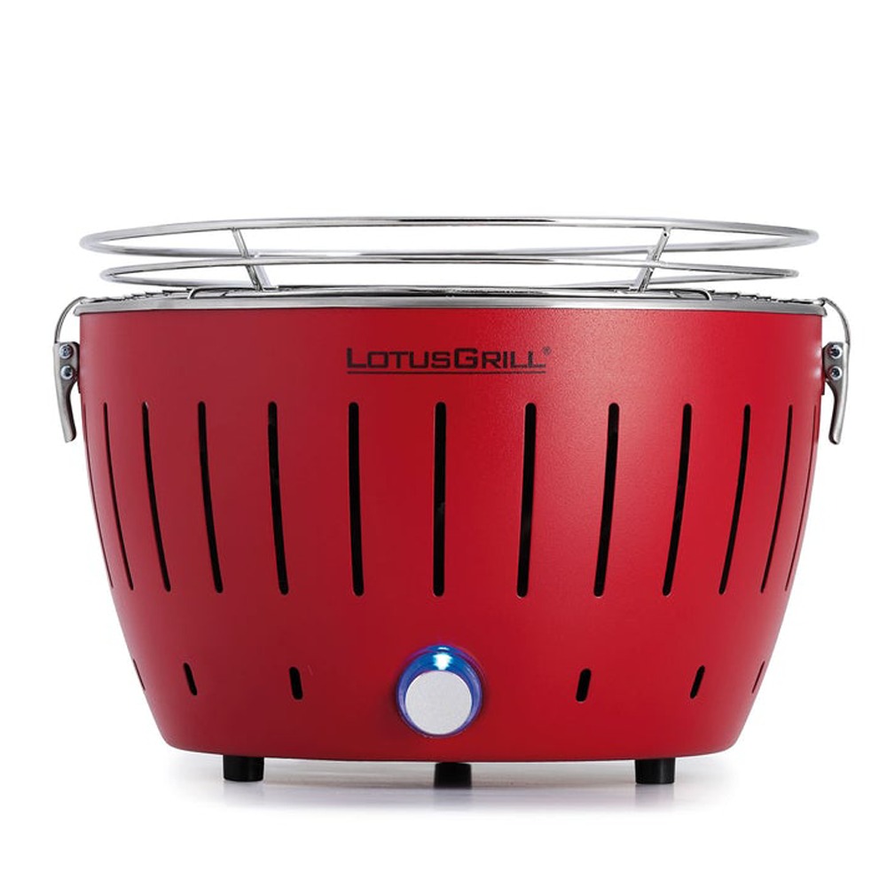 LotusGrill LG G28 U RD – Tragbarer Mini-Holzkohlegrill für den Außenbereich – Rotes Außengehäuse LotusGrill LG G28 U RD – Tragbarer Mini-Holzkohlegrill für den Außenbereich – Rotes Außengehäuse
