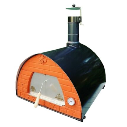 Pizza Party 70x70 – Holz-Pizzaofen für den Außenbereich – Backraum 60 x 60 cm – Backboden aus Schamottsteinen