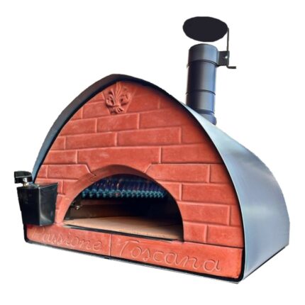 Pizza Party Bollore – Hybrid-Pizzaofen 2-in-1 Gas/Holz – Backraum 60 x 60 cm – Backboden aus Schamottsteinen