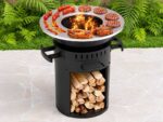 Royal Food FOL-3400 – Holz- und Holzkohlegrill mit Grillplatte und Grillrost aus Edelstahl – image 7