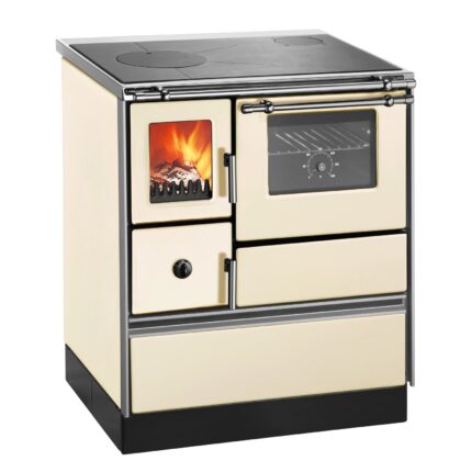Wamsler Westminster K76F-70 Küchenherd 7,6 kW – Elfenbein, Backfach rechts, Stahlplatte