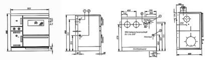 Wamsler K 148 F wasserführender Holzherd 23 kW – Anthrazit, Backfach links – image 2
