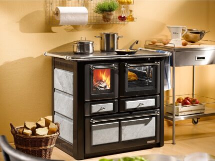 Wamsler Westminster Dauerbrandherd K 85 F Küchenherd 6 kW – Naturstein, Backfach rechts – image 2