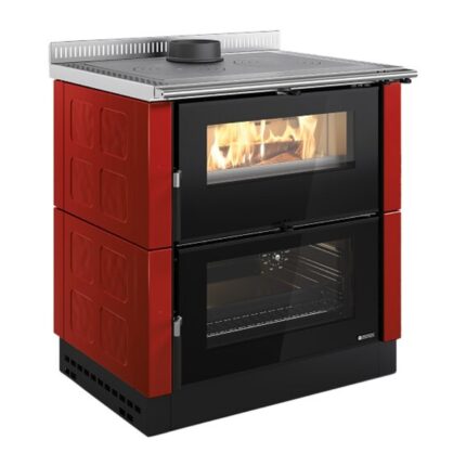 La Nordica Verona XXL.16 Holzherd 7,1 kW – Majolika Rot – image 2