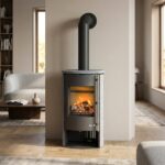 Accente Nyborg 4.0 GTS Kaminofen 7 kW – Granit Grau, mit Holzfach und Wärmefach – image 4
