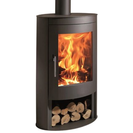 Panadero Oval Kaminofen 8,7 kW – Stahl Schwarz Matt