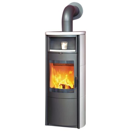 Hark Nika ECOplus Kaminofen 7 kW – Keramik Cremeweiß