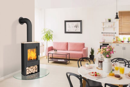 Fireplace Tuvalu RLA Kaminofen Sandstein Schwarz 6 kW – image 2