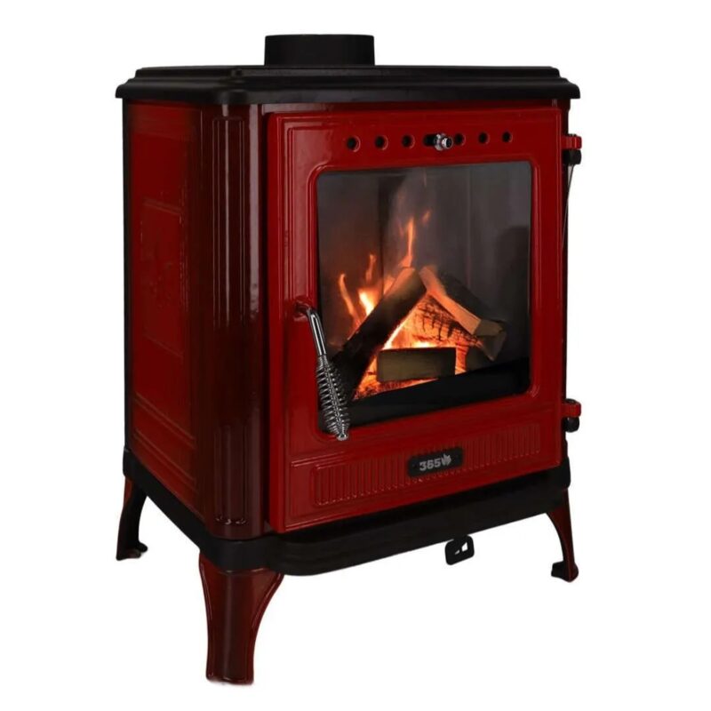 365 Ferrox 55 Kaminofen Stahl Rot 7 kW – image 2