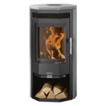 Justus Usedom 5 D Dauerbrandofen 5,5 kW – Speckstein, Korpus Stahl Schwarz, mit Luftautomatik