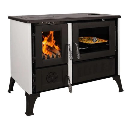 365 Cook Smart Küchenherd Gusseisen Weiß emailliert 8 kW
