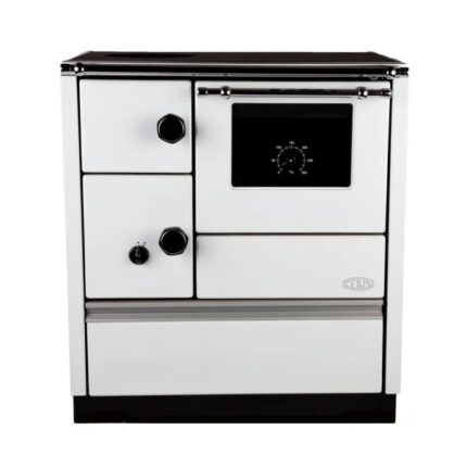 Celus Cook 75 Küchenherd 6 kW – Weiß, Backofen links, Stahlplattenkochfeld – image 2