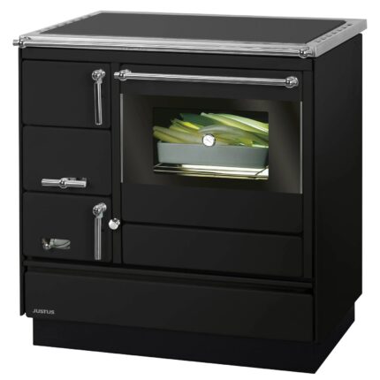 Justus Linz II Küchenherd 7 kW – Stahl Schwarz – image 2