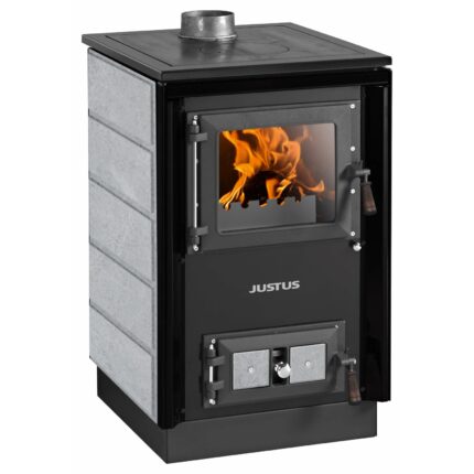 Justus Rustico 50 2.0 Küchenofen 7 kW – Speckstein Schwarz-Grau