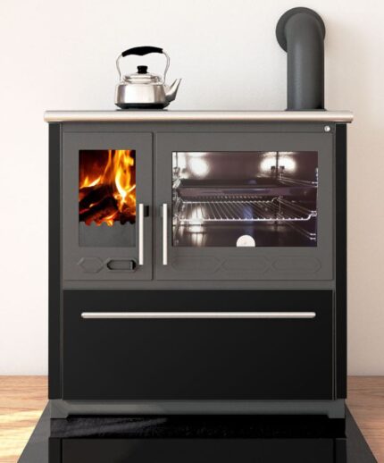 Plamen 850 Glas Küchenherd Gusseisen 8 kW – Schwarz, Backfach rechts – image 2