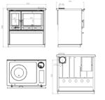 Plamen 850 Glas Küchenherd Gusseisen 8 kW – Schwarz, Backfach rechts – image 7