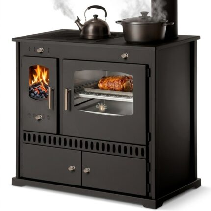 Prometey P Eco Inox Küchenherd 7 kW – Edelstahlbackfach, Backfach rechts