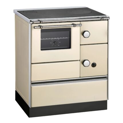 Wamsler Westminster K76-70 Küchenherd 7,3 kW – Elfenbein, Backfach links, Stahlplatte