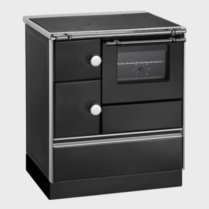 Wamsler Westminster K76-70 Küchenherd 7,3 kW – Schwarz, Backfach rechts, Stahlplatte