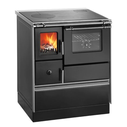 Wamsler Westminster K76F-70 Küchenherd 7,6 kW – Schwarz, Backfach rechts, Stahlplatte