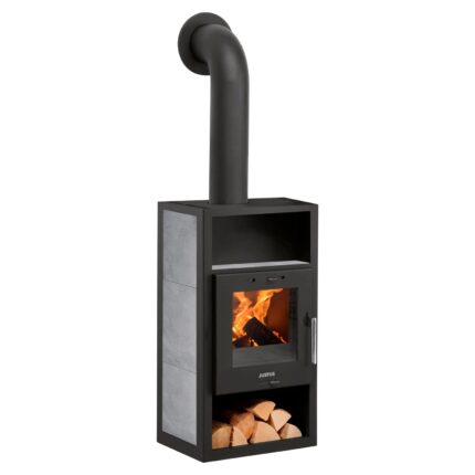 Justus Texas Kaminofen 6 kW – Keramik Grau