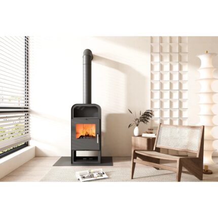 Mahan Kaminofen Schwarz Matt 7 kW – image 2