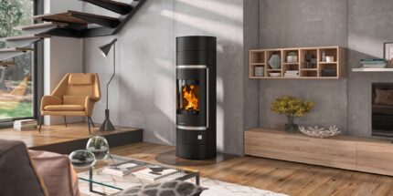 Oranier Ostro W+ Kaminofen Stahl Schwarz 6,5 kW – image 2