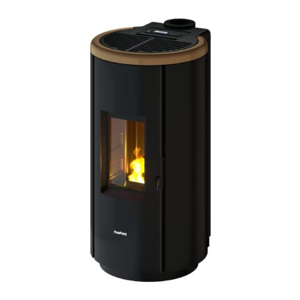 FreePoint Chrome 7 Pelletofen 7 kW – Dunkelgold