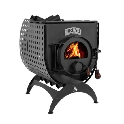 Bruno Werkstattofen Mini III 12 kW mit Herdplatte inkl. Untergestell Klassik & Seitenverkleidung Quattro