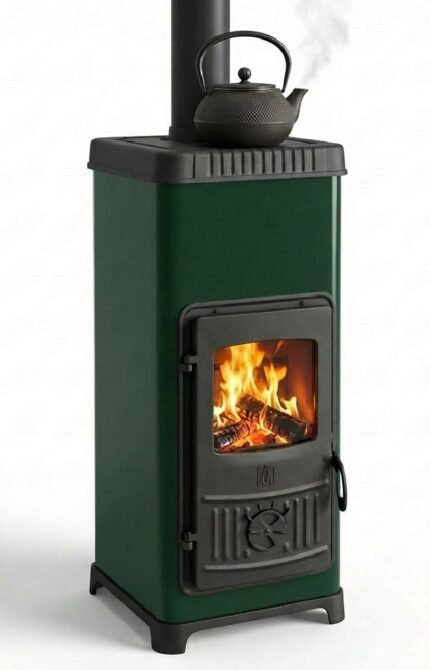 Plamen Dora 10N Werkstattofen mit Herdplatte Grün 7,2 kW – image 2