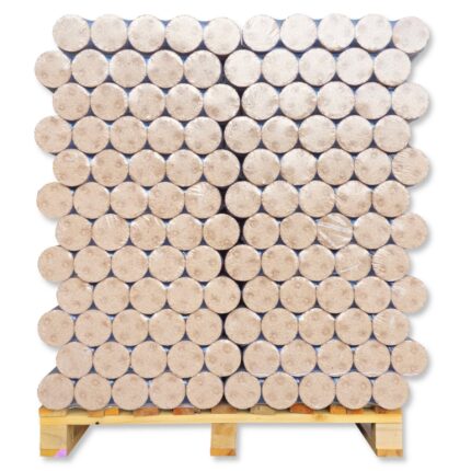 Buchenholzbriketts rund – Rounders 480 kg Halbpalette (48 × 10 kg) – image 2