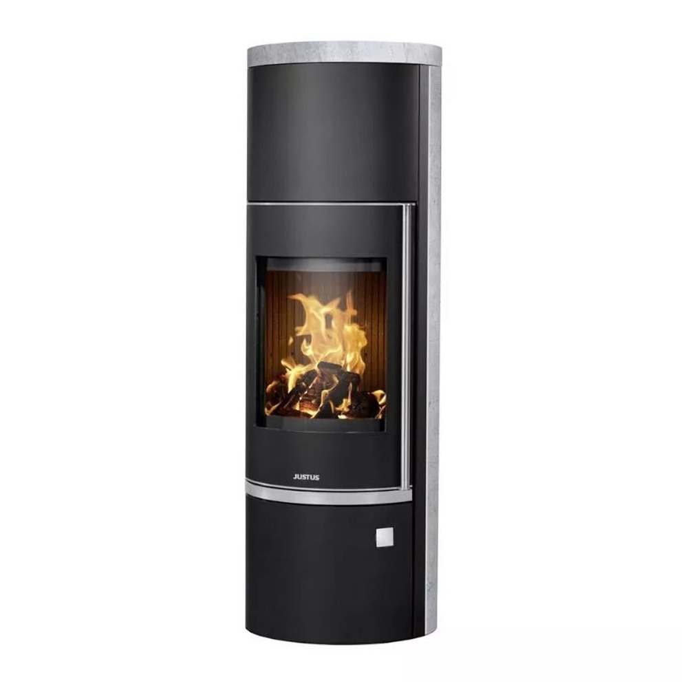 Justus Faro W+ 2.0 Kaminofen 7 kW – Speckstein/Schwarz Justus Faro W+ 2.0 Kaminofen 7 kW – Speckstein/Schwarz