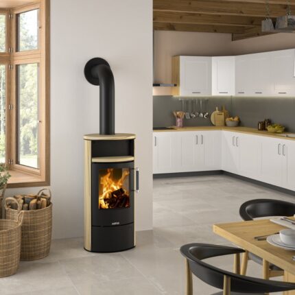 Justus Island 5 2.0 Kaminofen 5 kW – Sandstein/Schwarz – image 2