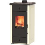 Wamsler Luke Kaminofen 8 kW mit Kochplatte – Weiß