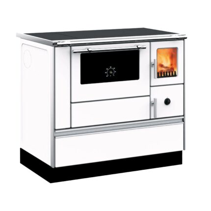 Wamsler Westminster K76F-90 Küchenherd 7,6 kW – Weiß, Backfach links, Stahlplatte