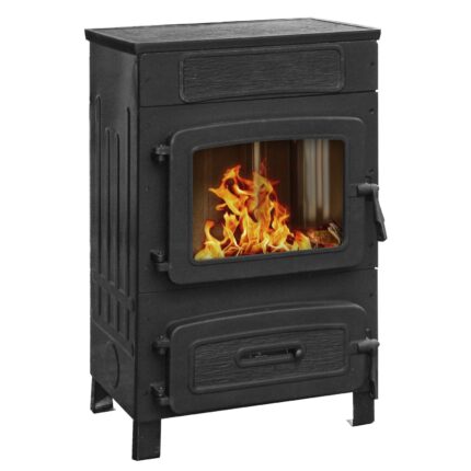 Wamsler WO 109-6F Werkstattofen 6 kW – Email Schwarz, Sichtfenster, Anschluss hinten – image 2