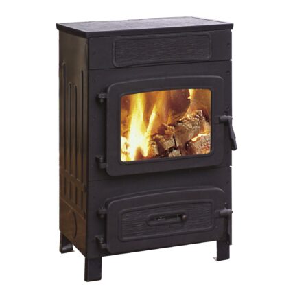 Wamsler WO 109-6F Werkstattofen 6 kW – Email Schwarz, Sichtfenster, Anschluss hinten